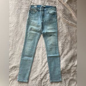 Blue Denim Ripped Jeans